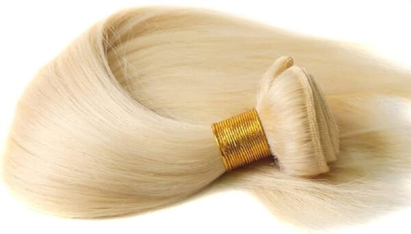 Weft Hair Straight #613 Color Hair Premium Available To Ship - Image 3