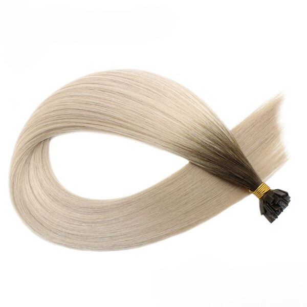 Flat Tip Virgin Real Human Hair Extensions #Ombre Color Double Virgin Hair Best Quality