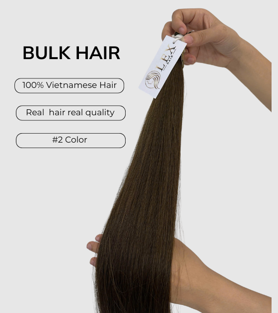 Bulk Hair Straight #02 Color Premium Vietnamese Quality