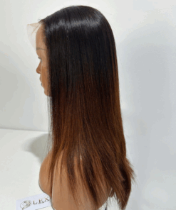 Brown Color 4×4 Lace Frontal Wigs Double Drawn Bone Straight