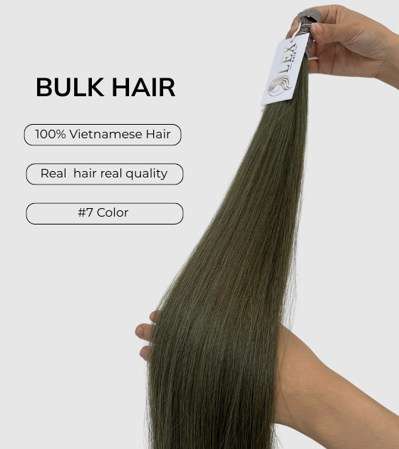 Bulk Hair #07 Color Human Hair Extensions