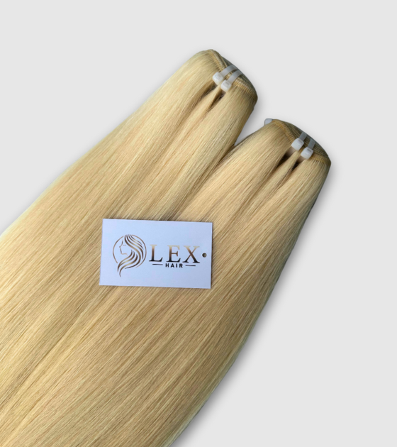 Normal Weft Hair Extensions – Platinum Blonde #613 – 100% Vietnamese Human Hair | Lexhair