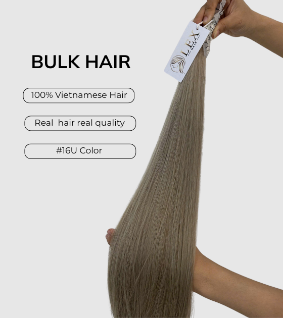 Straight Bulk Hair Extensions #16U Color