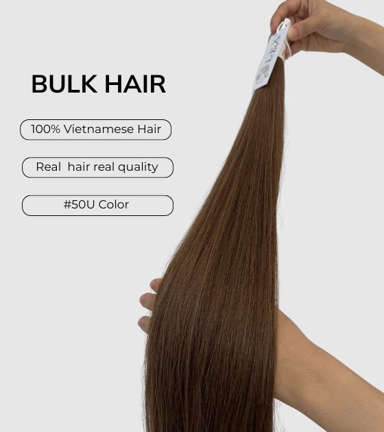 Vietnames Bulk Hair #50U Color Luxury