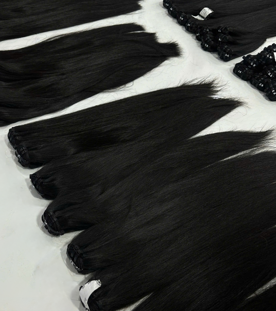 natural black weft hair