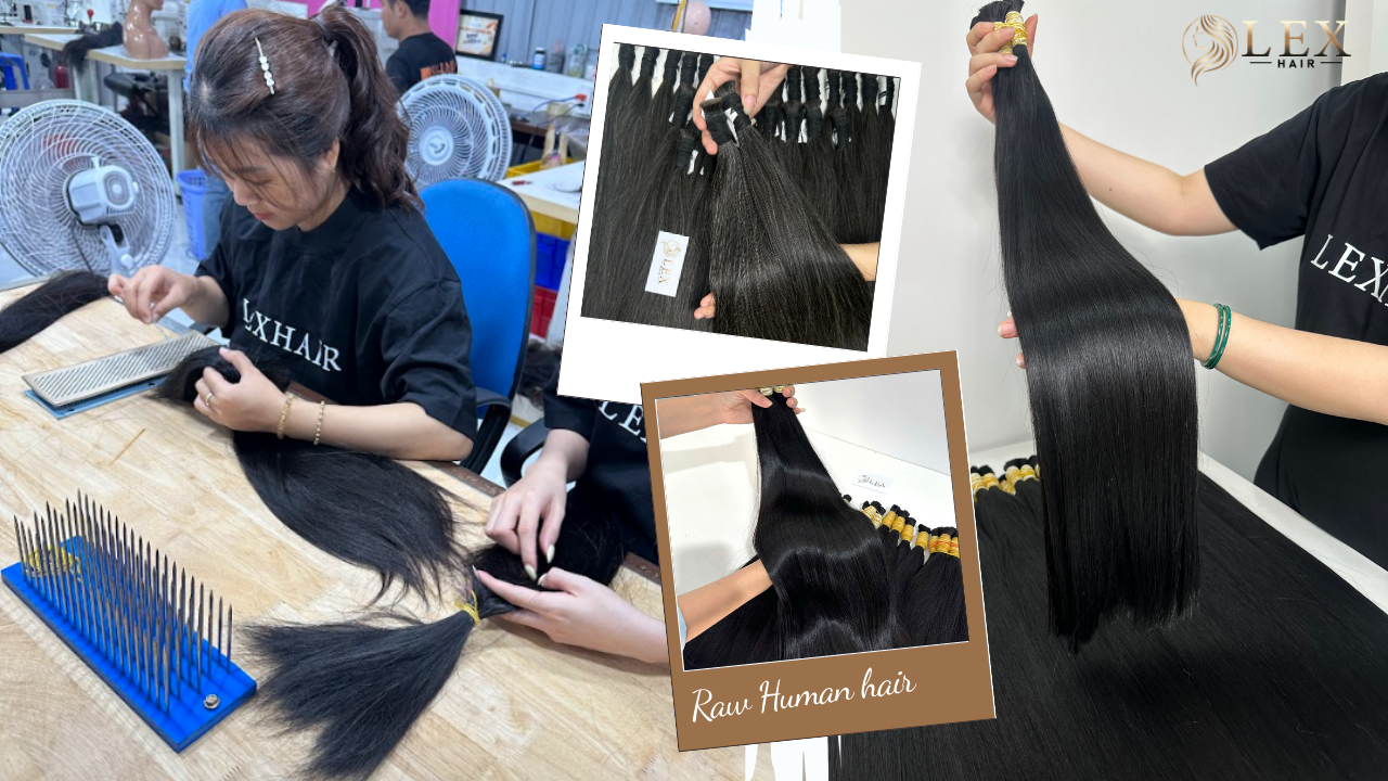 Quality control at Lexhair factory guarantees every bundle of hair meets international standards.