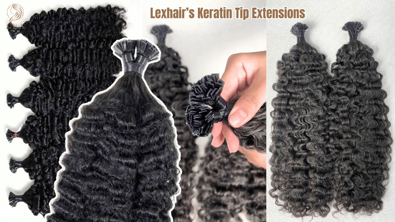 Keratin-Tip Curly & Wavy Extensions by Lexhair Factory