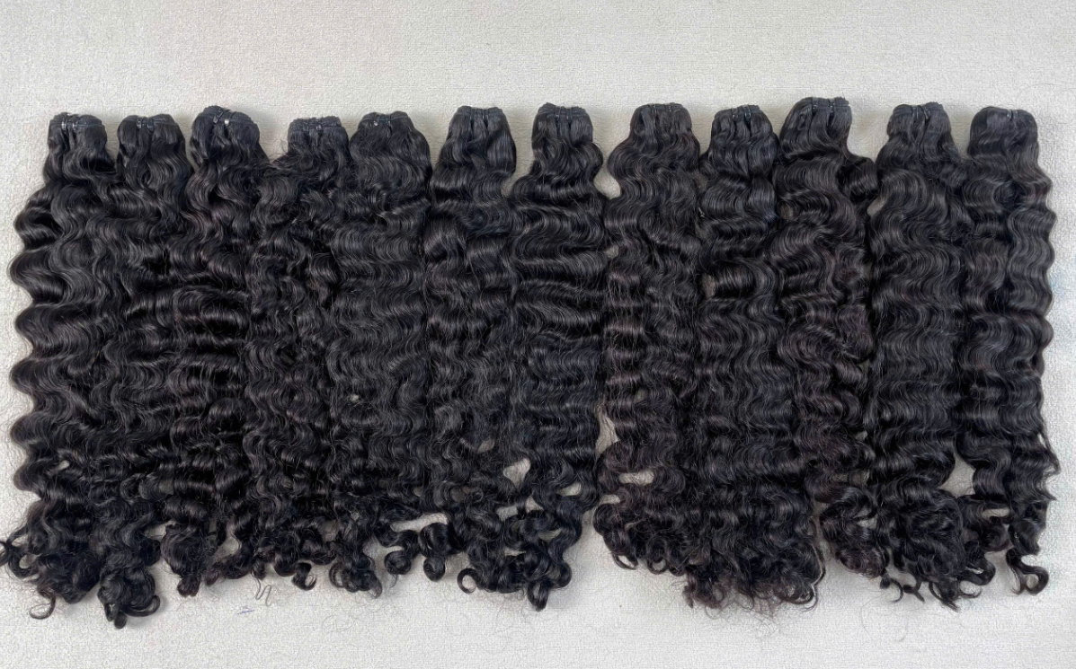 Curly weft hair extentions by Lexhair Factory