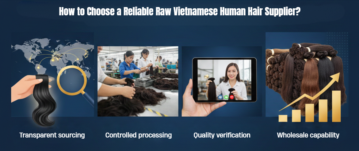 How to Choose a Reliable Raw Vietnamese Human Hair Supplier?