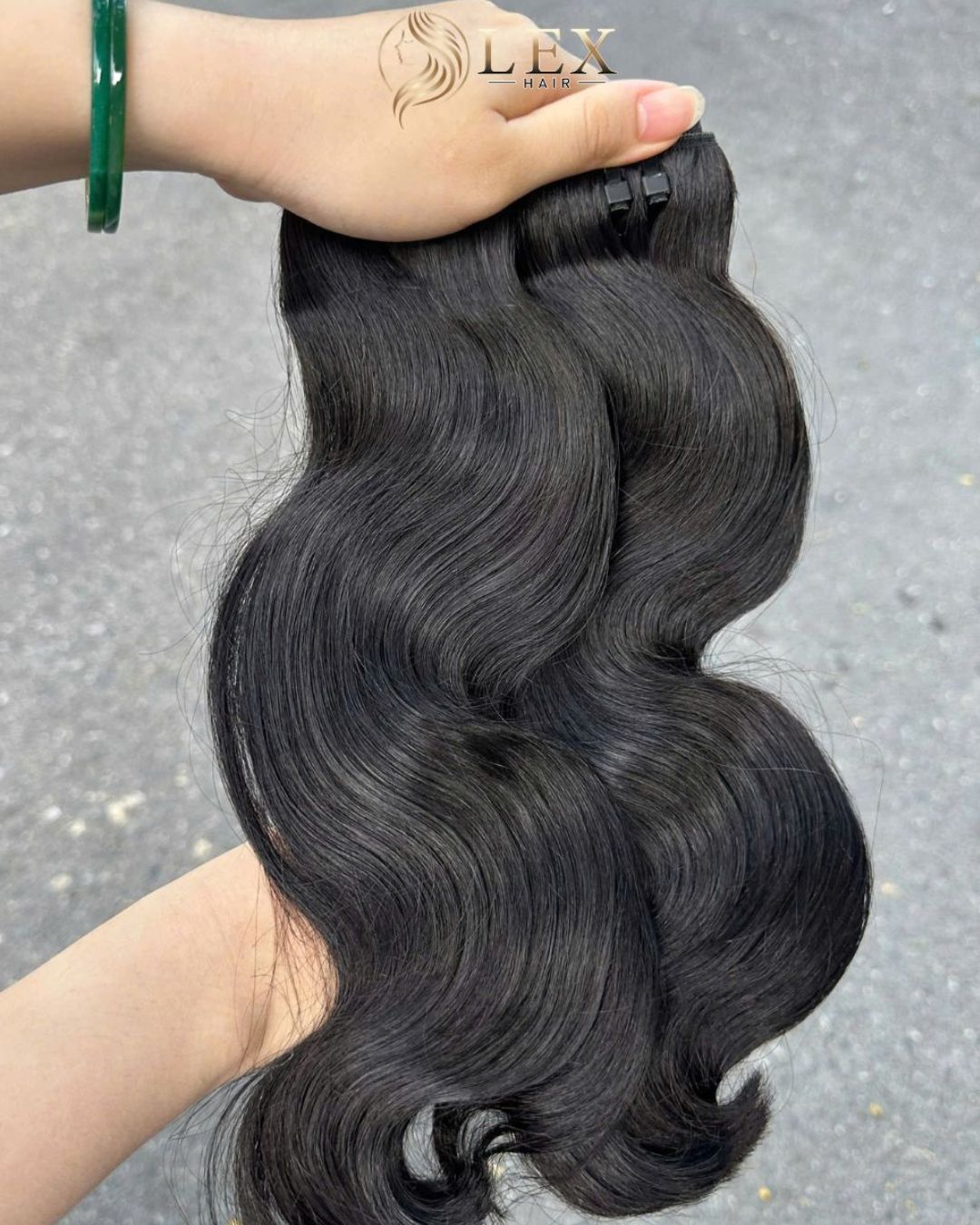 Natural Color Body Wavy Raw Hair Weft at Lexhair