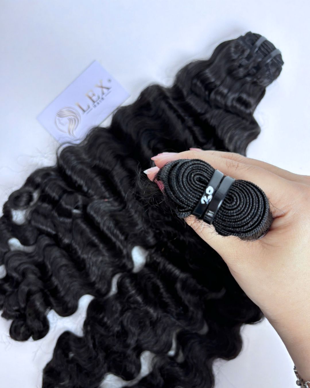 Natural Color Loose Curly Raw Hair Weft - Image 4