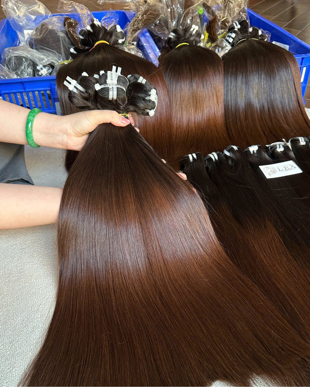 Premium Single Donor Hair | Brown Tip Color 22 inch at Lexhair
