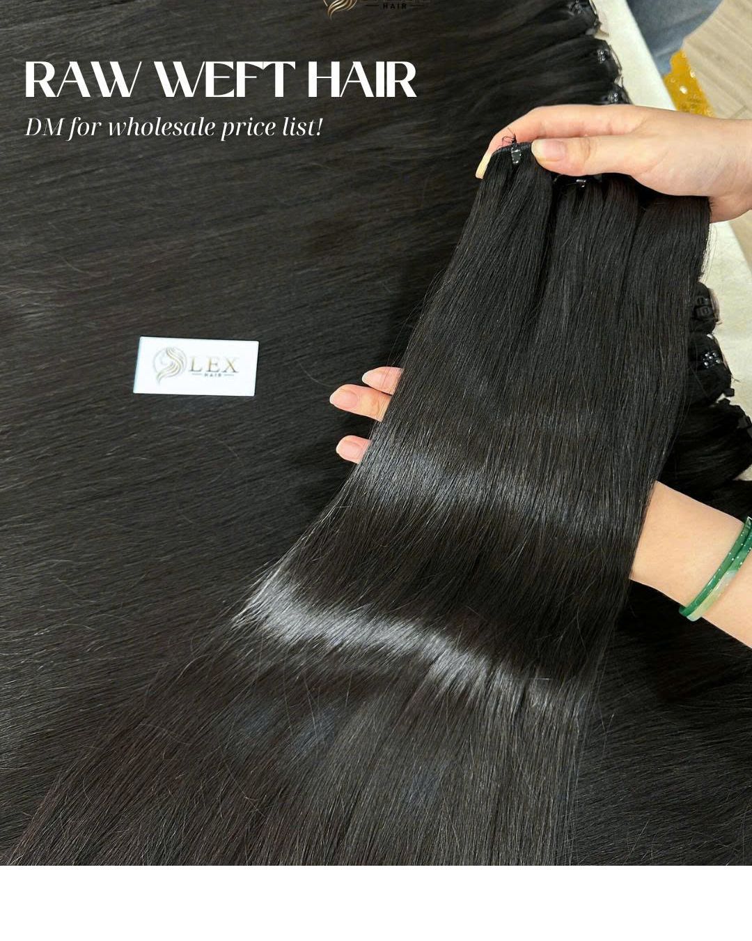 Natural Color Straight Raw Hair Weft | Vietnamese Human Hair at Lexhair