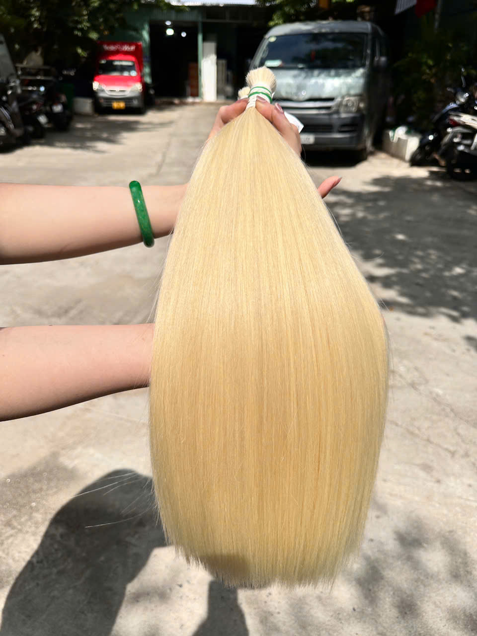 Color 613 Raw Bulk Hair in Natural Light Vietnamese Human Hair at LexHair