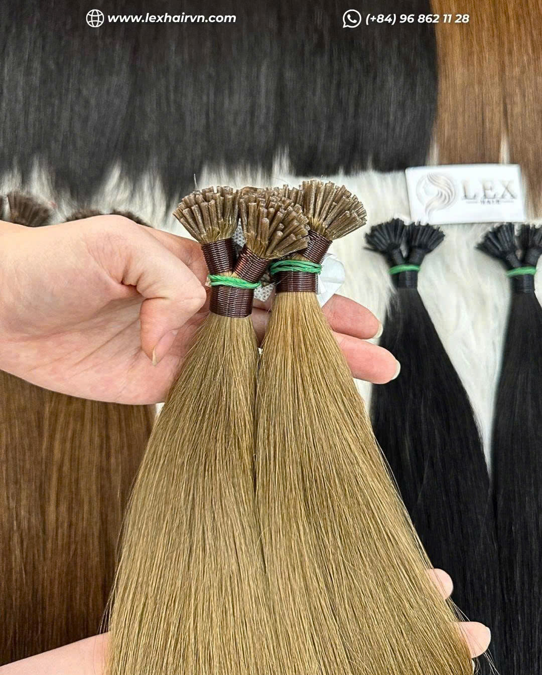Keratin I Tip Hair Extensions – Color #8 Vietnamese Human Hair at Lexhair