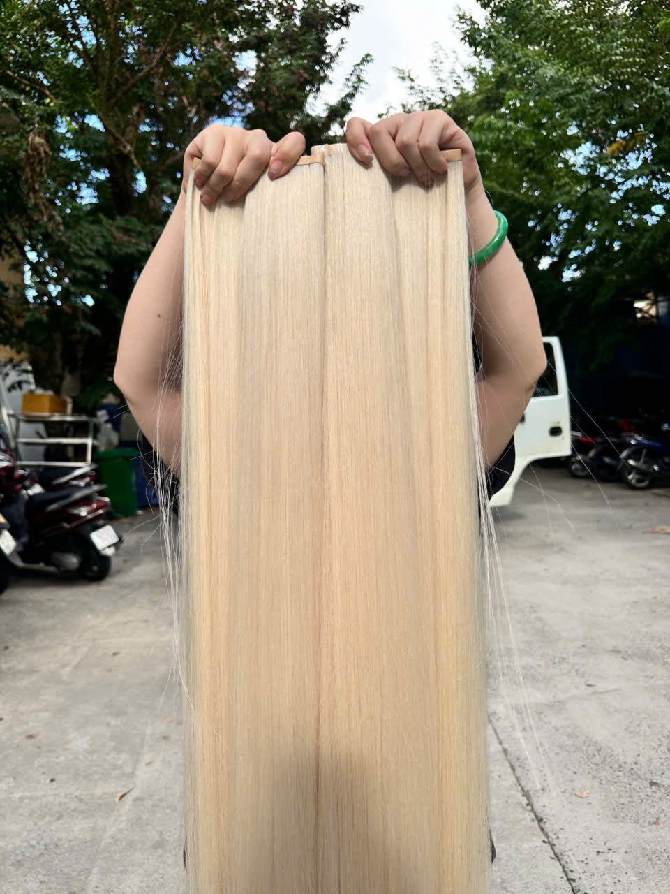 Long Tape-In Hair Extensions – Color 10.1 100% Vietnamese Human Hair at Lexhair