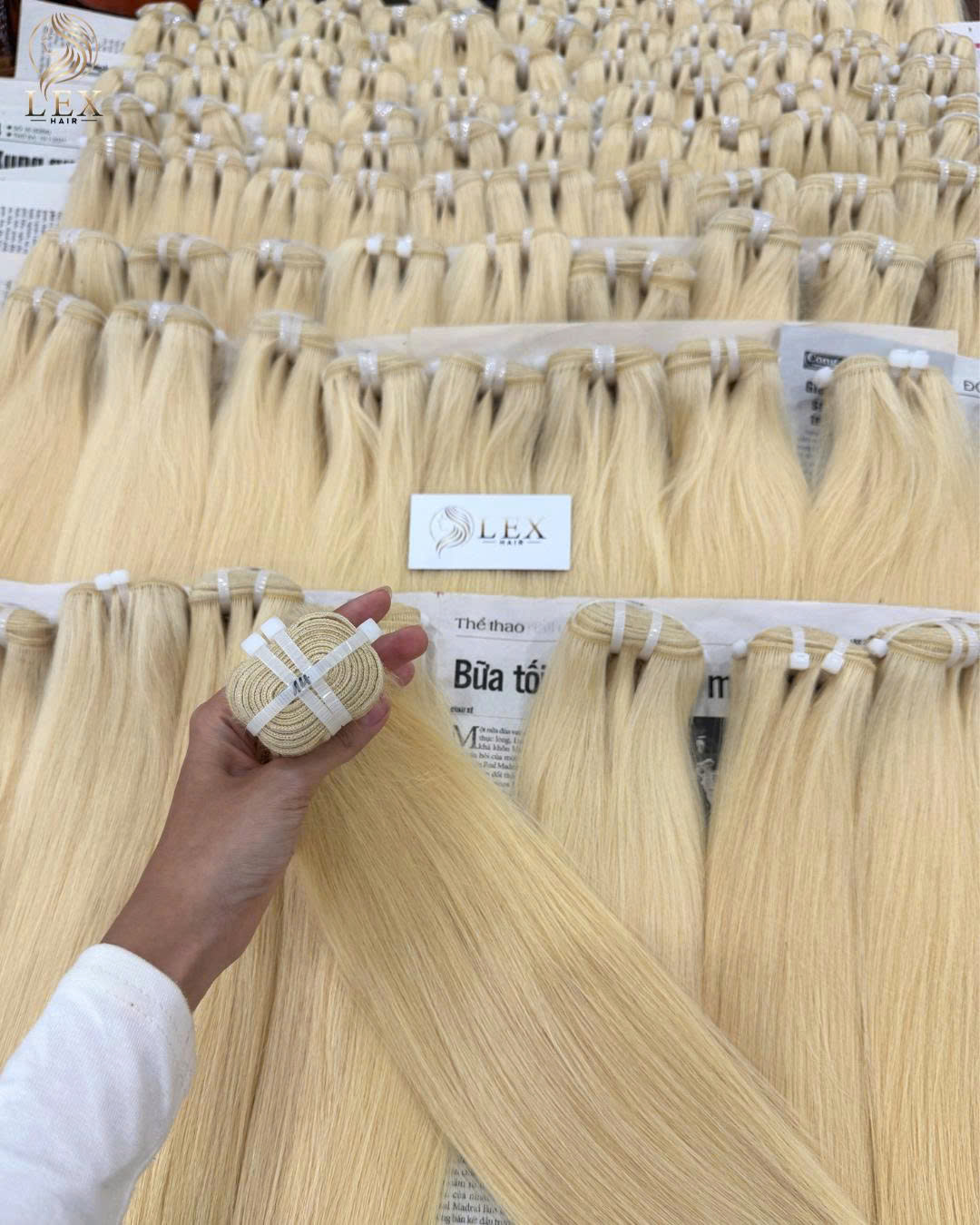 Machine Weft Hair Extensions – Color #613 100% Vietnamese Human Hair at Lexhair