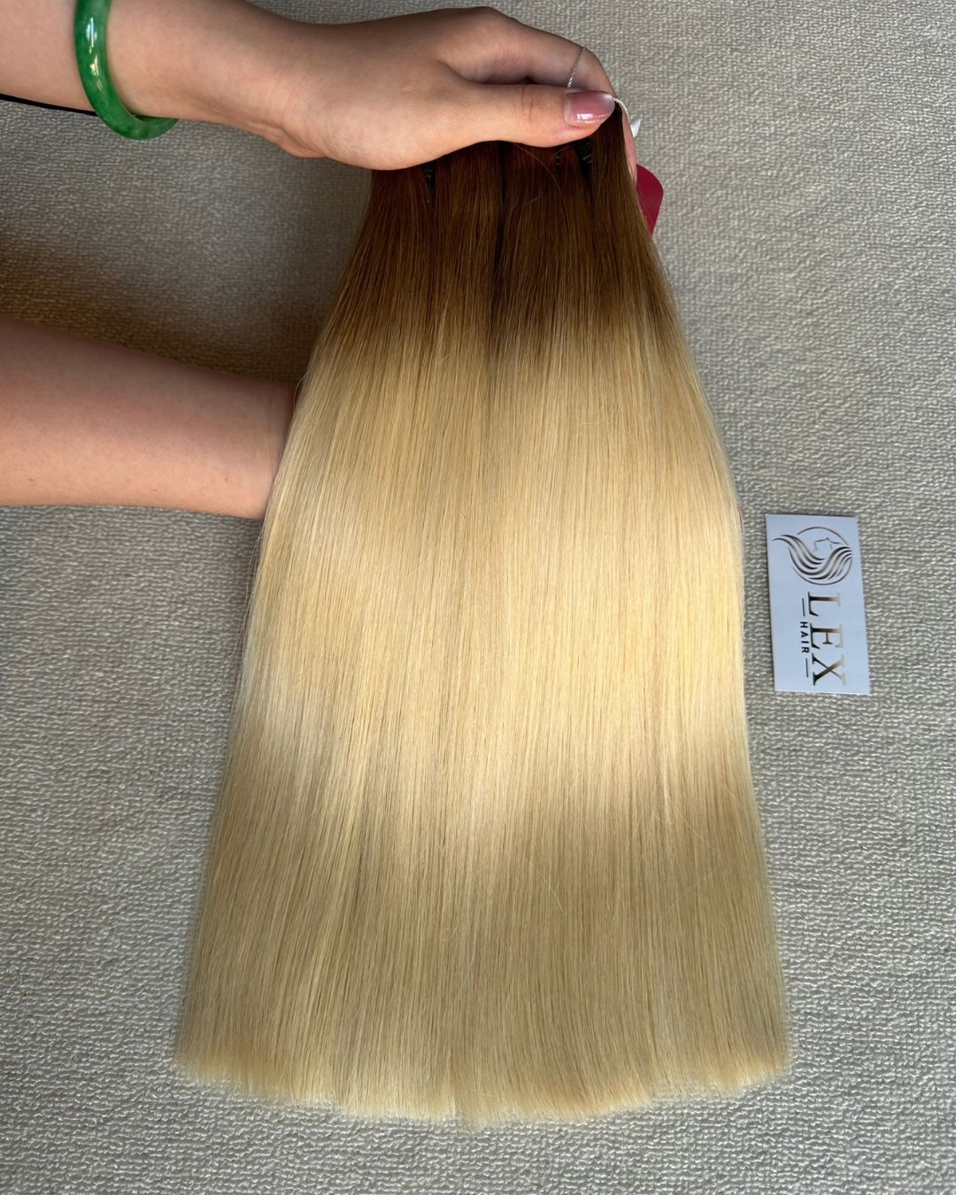 virgin hair bundles sorted by color and thickness
